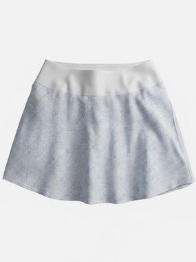 Puma White and Light Blue Swirl Skater Skirt